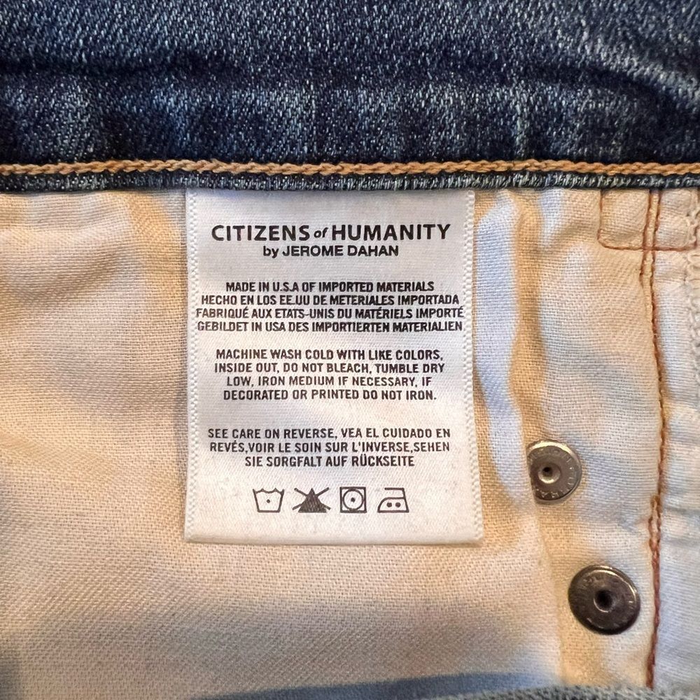 Citizens Of Humanity Distressed Wide-Leg Jeans size 27 - Picture 9 of 11